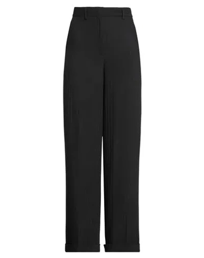 Semicouture Woman Pants Black Size 6 Viscose, Virgin Wool