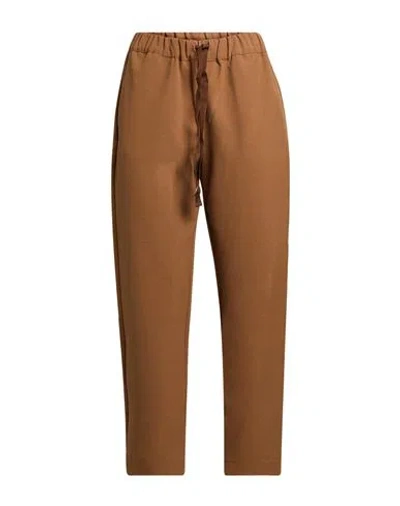 Semicouture Woman Pants Brown Size 6 Polyester, Viscose, Elastane In Multi