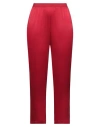 Semicouture Woman Pants Burgundy Size 10 Acetate, Silk In Red