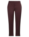Semicouture Woman Pants Burgundy Size 10 Polyester, Virgin Wool, Elastane In Brown