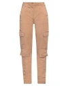 Semicouture Woman Pants Camel Size 10 Cotton, Elastane In Neutral