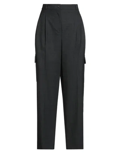 Semicouture Woman Pants Charcoal Size 10 Polyester, Virgin Wool, Elastane