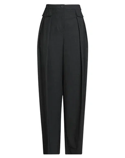 Semicouture Woman Pants Charcoal Size 8 Polyester, Virgin Wool, Elastane