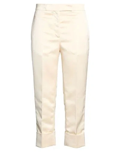 Semicouture Woman Pants Cream Size 2 Polyester In White