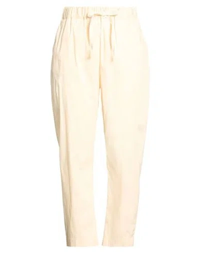 Semicouture Woman Pants Cream Size 8 Cotton, Polyamide, Elastane In Animal Print