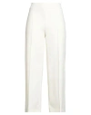 Semicouture Woman Pants Cream Size 8 Polyester, Elastane In White