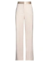 Semicouture Woman Pants Cream Size 8 Polyester, Virgin Wool, Elastane In White