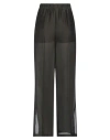 Semicouture Woman Pants Dark Green Size 6 Cotton, Silk In Green