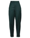 SEMICOUTURE SEMICOUTURE WOMAN PANTS DARK GREEN SIZE 4 VIRGIN WOOL, POLYESTER, VISCOSE, ELASTANE