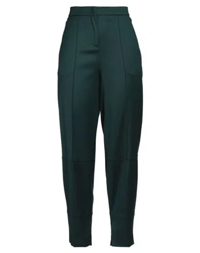 Semicouture Woman Pants Dark Green Size 8 Virgin Wool, Polyester, Viscose, Elastane