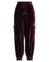 Semicouture Woman Pants Plum Size 4 Viscose, Polyamide In Purple