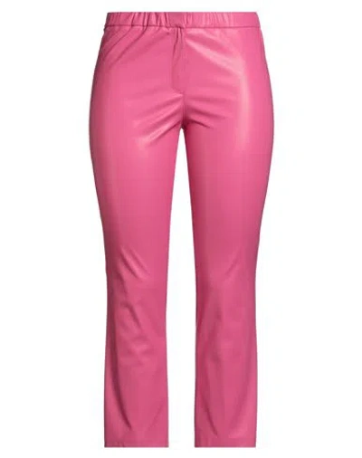 Semicouture Woman Pants Fuchsia Size 10 Polyurethane In Pink