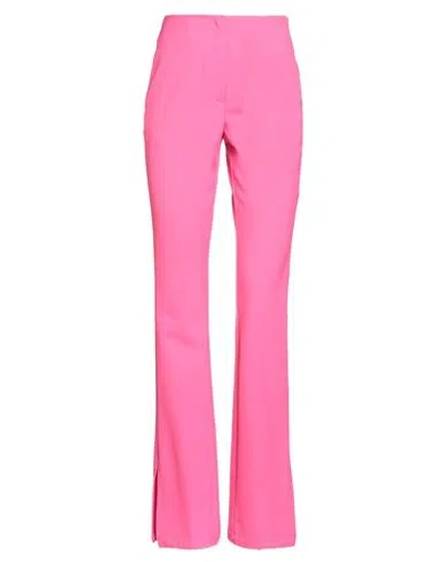 Semicouture Woman Pants Fuchsia Size 2 Polyester, Viscose, Elastane In Pink