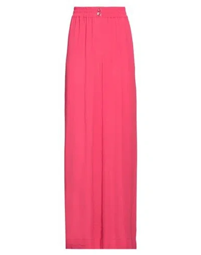 Semicouture Woman Pants Fuchsia Size 8 Acetate, Silk In Pink