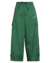 Semicouture Woman Pants Green Size 8 Cotton, Elastane In Green
