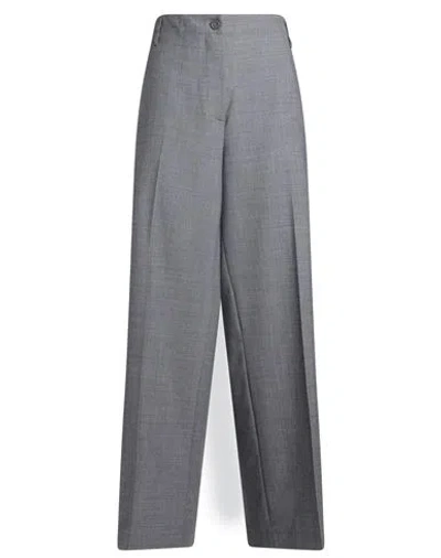 Semicouture Woman Pants Grey Size 10 Polyester, Virgin Wool, Elastane In Gray