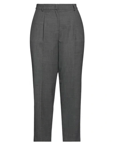 Semicouture Woman Pants Grey Size 10 Polyester, Virgin Wool, Elastane