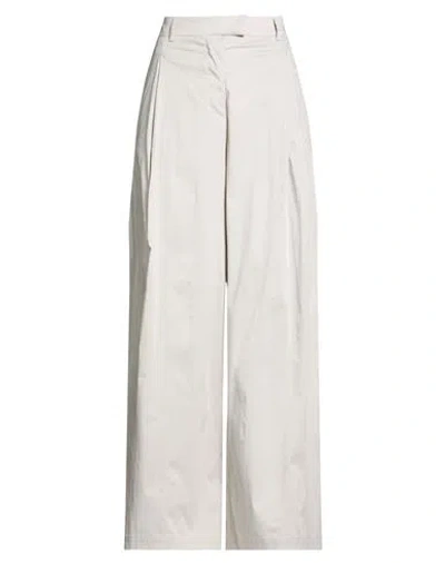 Semicouture Woman Pants Grey Size 4 Cotton, Polyamide, Elastane In Gray