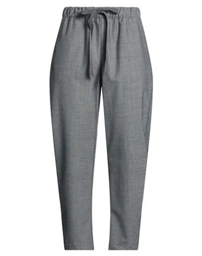 Semicouture Woman Pants Grey Size 4 Polyester, Virgin Wool, Elastane In Gray