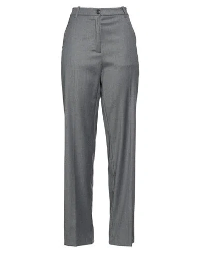 Semicouture Woman Pants Grey Size 4 Virgin Wool, Polyester, Viscose, Elastane