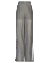 Semicouture Woman Pants Grey Size 8 Cotton, Silk