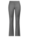 Semicouture Woman Pants Grey Size 10 Virgin Wool, Polyester, Viscose, Elastane