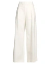 Semicouture Woman Pants Ivory Size 6 Polyester, Virgin Wool, Elastane In White