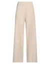 Semicouture Woman Pants Beige Size 6 Polyester, Virgin Wool, Elastane In White