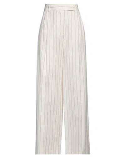 Semicouture Woman Pants Ivory Size 6 Cotton In White
