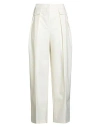 Semicouture Woman Pants Ivory Size 6 Polyester, Virgin Wool, Elastane