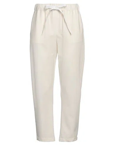 SEMICOUTURE SEMICOUTURE WOMAN PANTS IVORY SIZE 6 POLYESTER, VIRGIN WOOL, ELASTANE