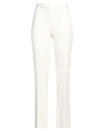 Semicouture Woman Pants Ivory Size 8 Polyester, Elastane In White