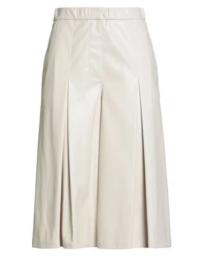 Semicouture Woman Pants Ivory Size 8 Polyurethane, Polyester In White
