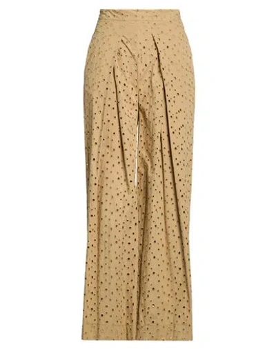 Semicouture Woman Pants Khaki Size 2 Cotton, Elastane
