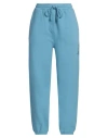 Semicouture Woman Pants Light Blue Size M Cotton, Polyester In Blue