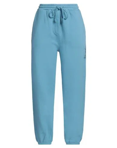 Semicouture Woman Pants Light Blue Size M Cotton, Polyester