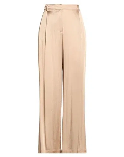 Semicouture Woman Pants Light Brown Size 8 Acetate, Silk In Pink
