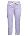 Semicouture Woman Pants Lilac Size 10 Cotton, Polyamide, Elastane In Purple