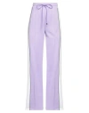 Semicouture Woman Pants Lilac Size M Polyester, Cotton In Purple