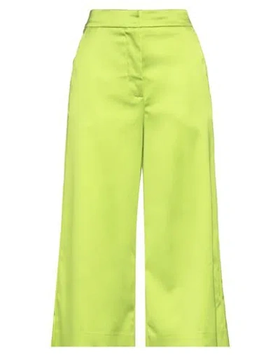 Semicouture Woman Pants Lime Green Size 10 Acetate, Polyamide, Elastane