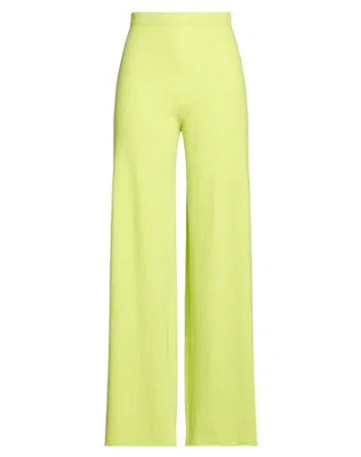 Semicouture Woman Pants Lime Green Size M Virgin Wool, Cashmere