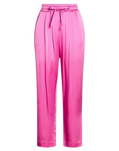 Semicouture Woman Pants Magenta Size 8 Acetate, Viscose In Pink
