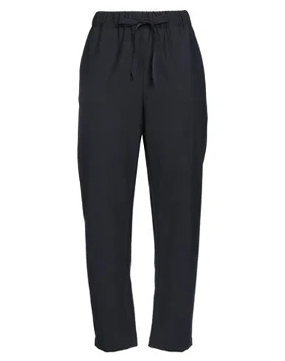 Semicouture Woman Pants Midnight Blue Size 10 Polyester, Virgin Wool, Elastane In Black