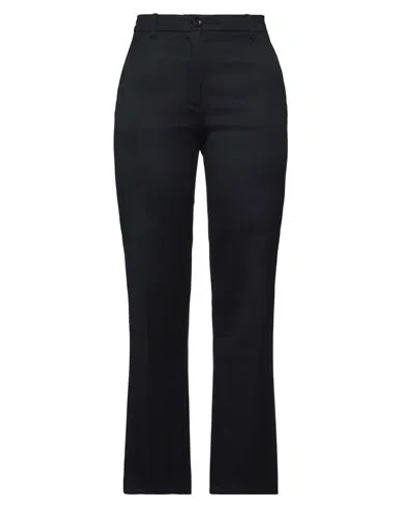 Semicouture Woman Pants Midnight Blue Size 4 Virgin Wool, Polyester, Viscose, Elastane In Black