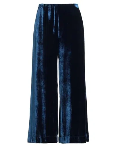 Semicouture Woman Pants Midnight Blue Size 4 Viscose, Silk