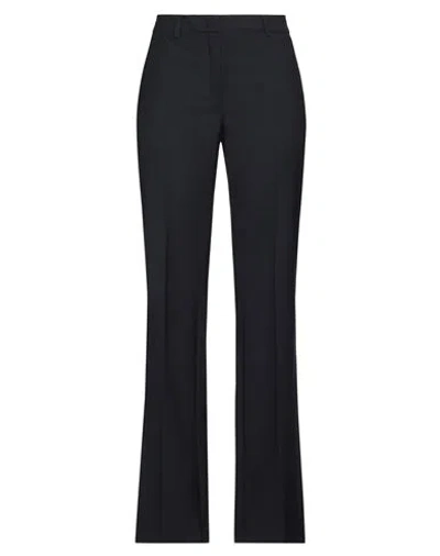SEMICOUTURE SEMICOUTURE WOMAN PANTS MIDNIGHT BLUE SIZE 2 POLYESTER, VIRGIN WOOL, ELASTANE