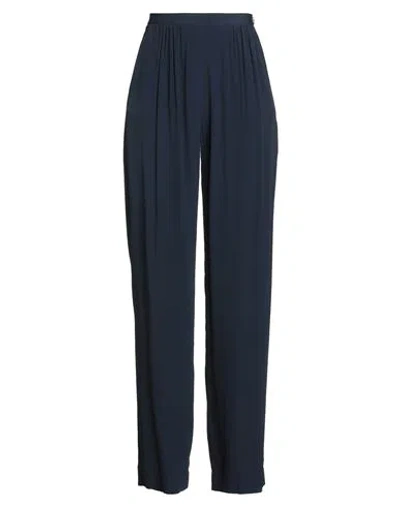 Semicouture Woman Pants Midnight Blue Size 8 Acetate, Silk