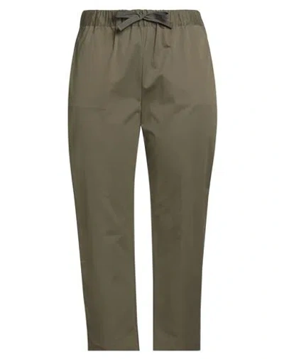 Semicouture Woman Pants Military Green Size 10 Cotton