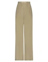 Semicouture Woman Pants Military Green Size 10 Cotton, Silk