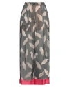 Semicouture Woman Pants Military Green Size 10 Polyester, Metallic Fiber